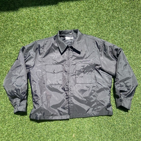 VTG 90’s Mens Black Flight Jacket - Picture 1 of 5